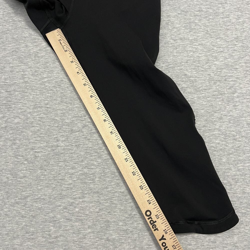 Lululemon Tights Womens 6 Fast Free Run Crop 17" Black Pink Reflective Yoga - Picture 10 of 11